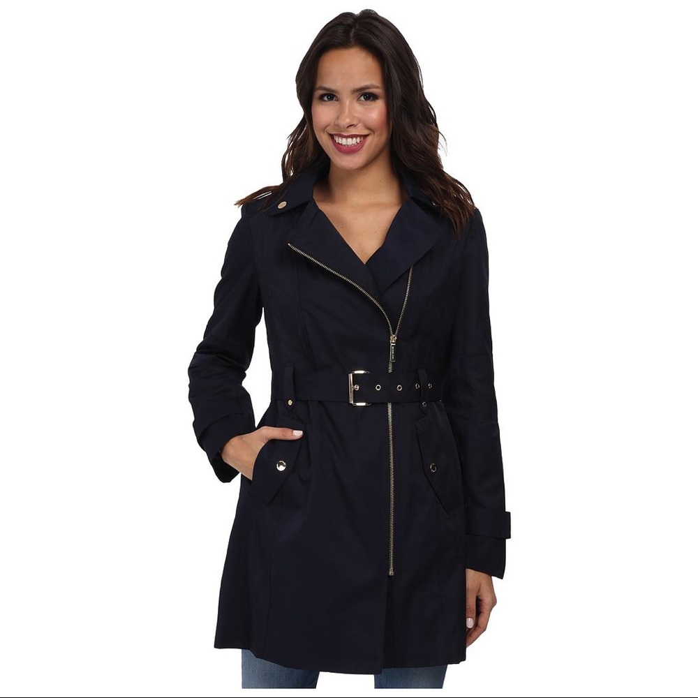 Asymmetric Zip Dress Coat